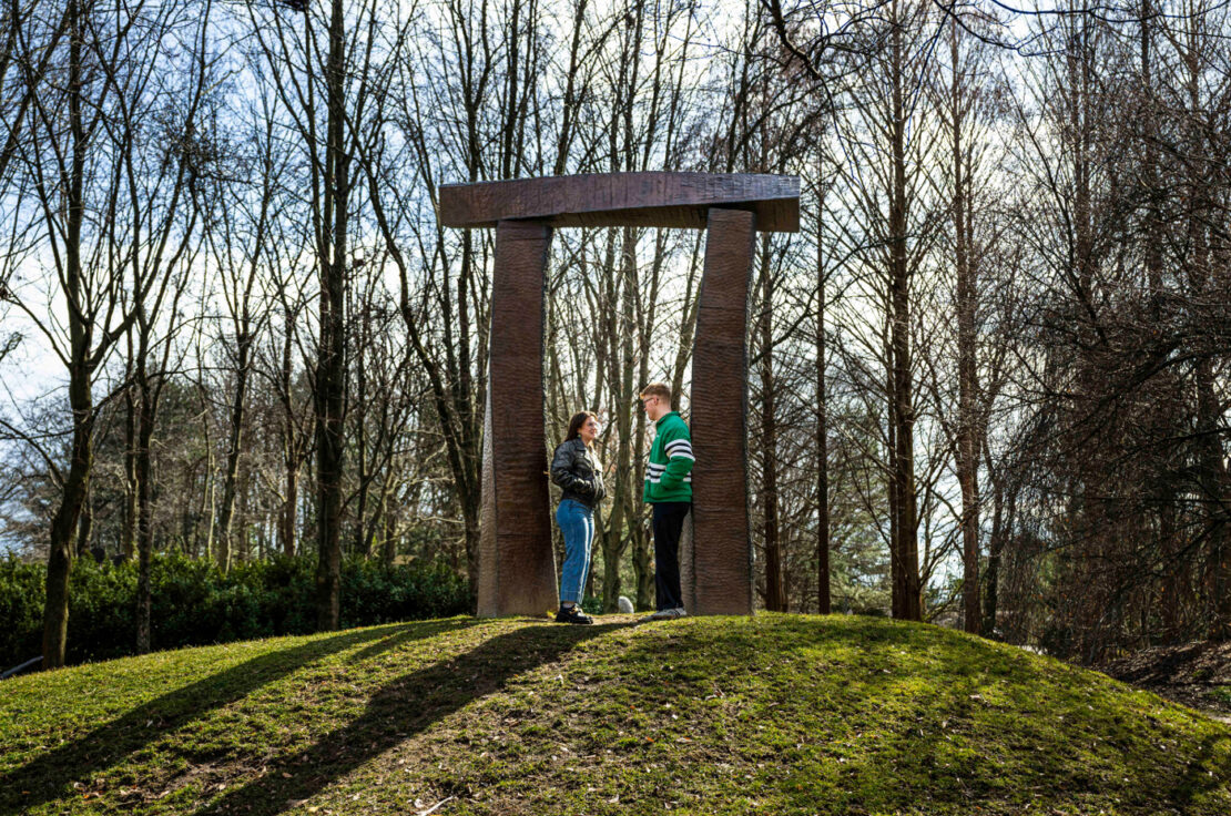 Lintel sculpture at GFS