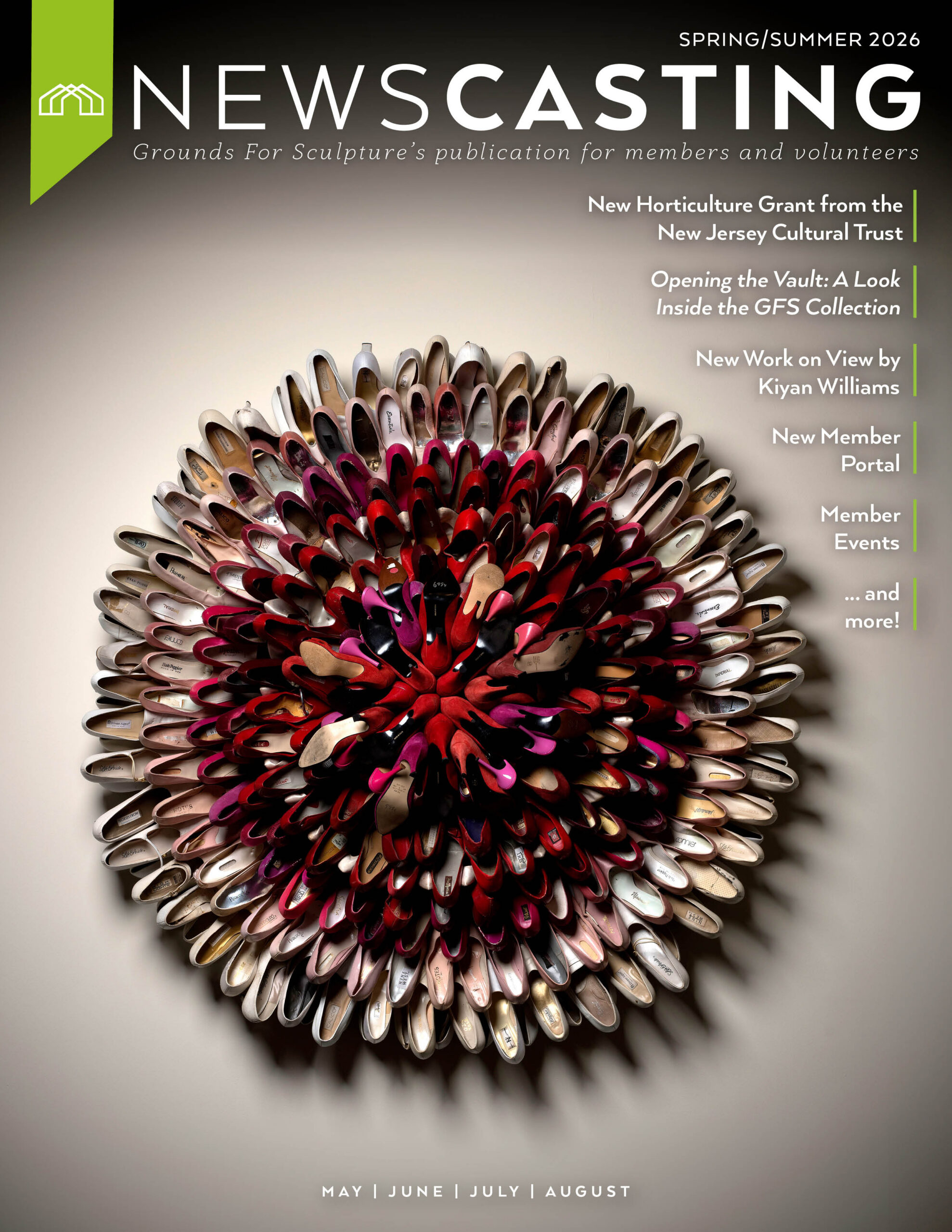 Cover of the Newscasting magazine featuring Pretty in pink by Willie Cole